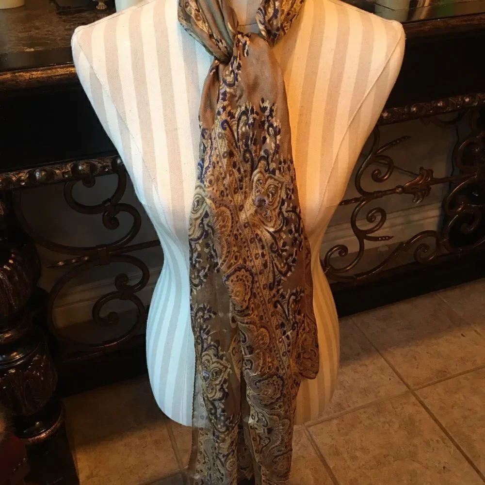 100% SILK Scarf NWOT